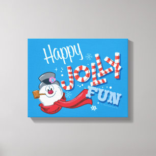 Frosty Snögubbe™ Lycklig Jolly Roligt Canvastryck