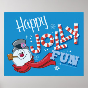Frosty Snögubbe™ Lycklig Jolly Roligt Poster