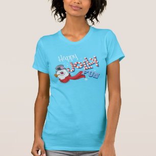 Frosty Snögubbe™ Lycklig Jolly Roligt T Shirt