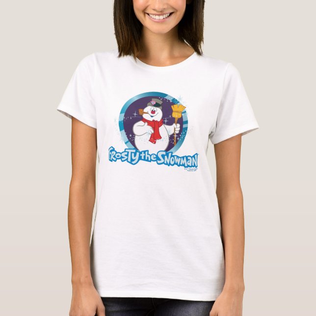 Frosty Snögubbe™ | Magic Frosty Porträtt T Shirt (Framsida)