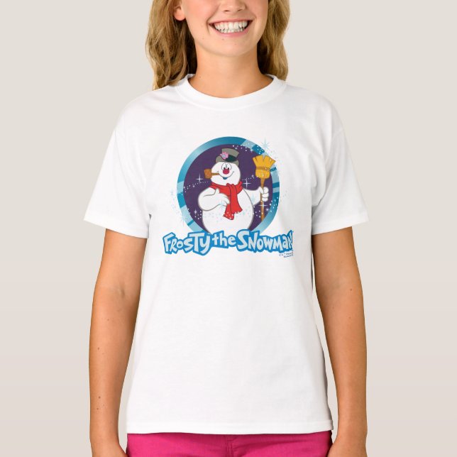 Frosty Snögubbe™ | Magic Frosty Porträtt T Shirt (Framsida)