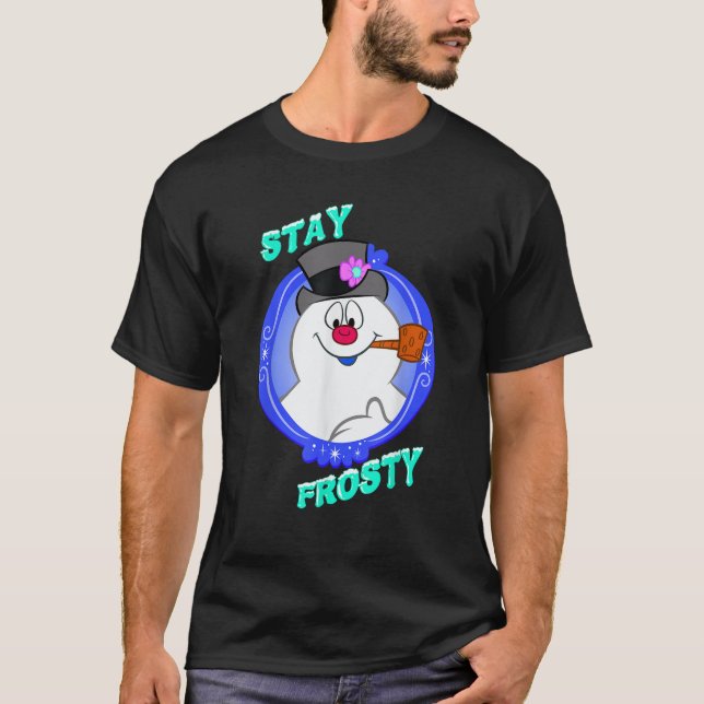 Frosty, Snögubbe, stanna kvar T Shirt (Framsida)