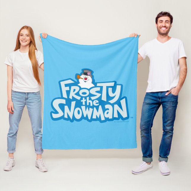 Frosty Snögubbe™ | Staplad Logotyp, frostiskt Fleecefilt (På plats)