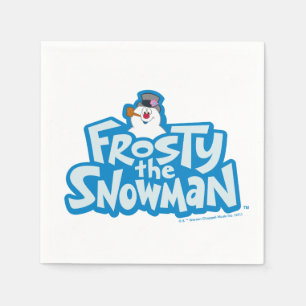 Frosty Snögubbe™   Staplad Logotyp, frostiskt Pappersservett