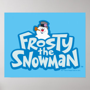 Frosty Snögubbe™   Staplad Logotyp, frostiskt Poster