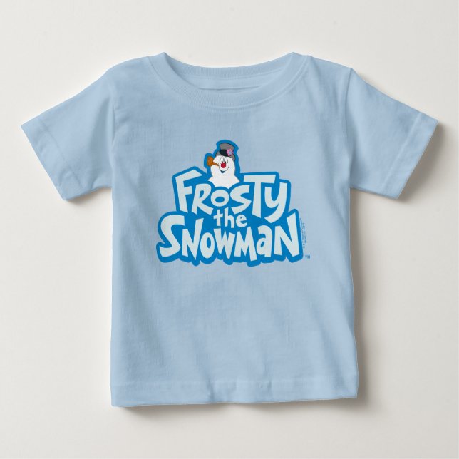 Frosty Snögubbe™ | Staplad Logotyp, frostiskt T Shirt (Framsida)