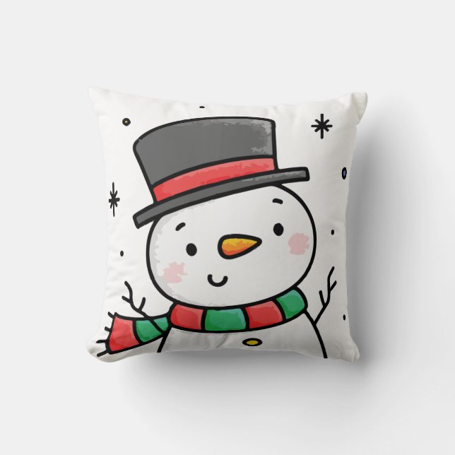 Frosty snömannen baby bodysuit kudde (Framsida)