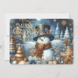 Frosty snömannen fantastisk redigerbar jul julkort