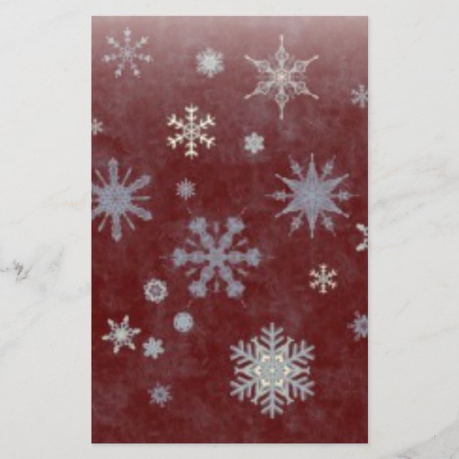 Frosty Snowflake Brevpapper (Framsida)