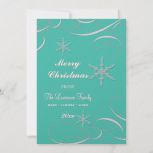 Frosty Snowflake jul Foto Greeting Cards Julkort