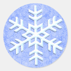Frosty Snowflake Stickers Runt Klistermärke