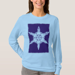 Frosty Snowflake Winter Helgdag Långärmad Shirt T