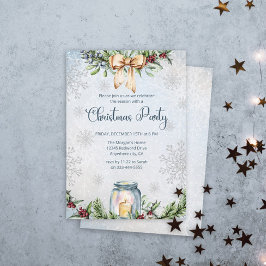 Frosty Snowly Winter jul Party Inbjudningar