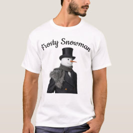 Frosty Snowman Simple Elegant Chirstmas Snowman T Shirt