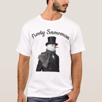 Frosty Snowman Simple Elegant Chirstmas Snowman T Shirt