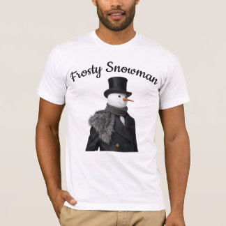 Frosty Snowman Simple Elegant Chirstmas Snowman T Shirt