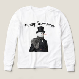 Frosty Snowman Simple Elegant Chirstmas Snowman T Shirt