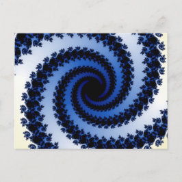 Frosty Spiral Fractal Vykort