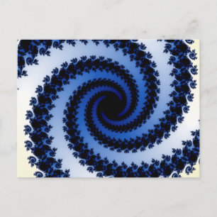 Frosty Spiral Fractal Vykort