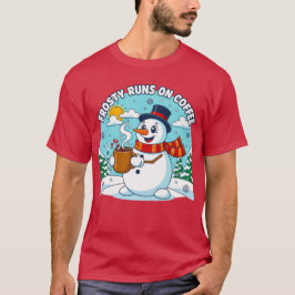Frosty Springa om kaffets fina juldesign T Shirt