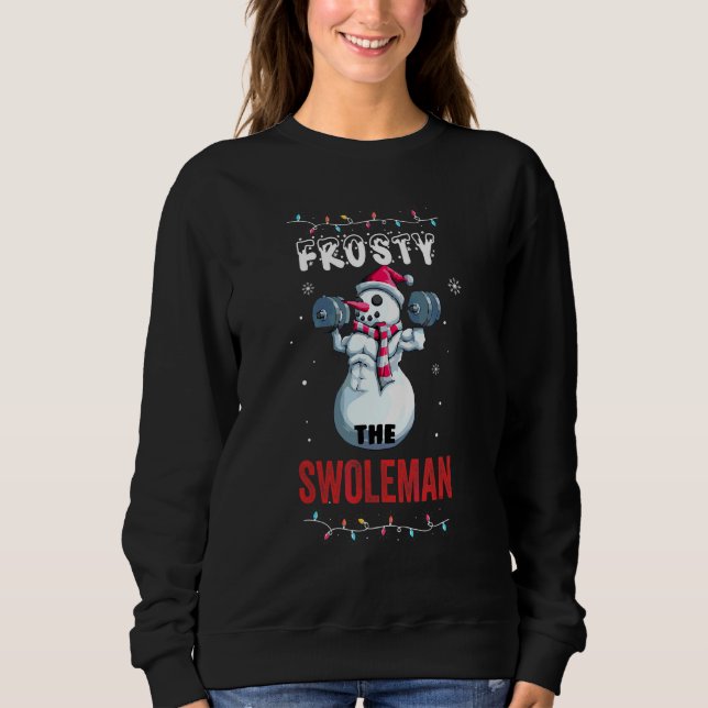 Frosty Swoleman ful jultröja Snömannen T Shirt (Framsida)