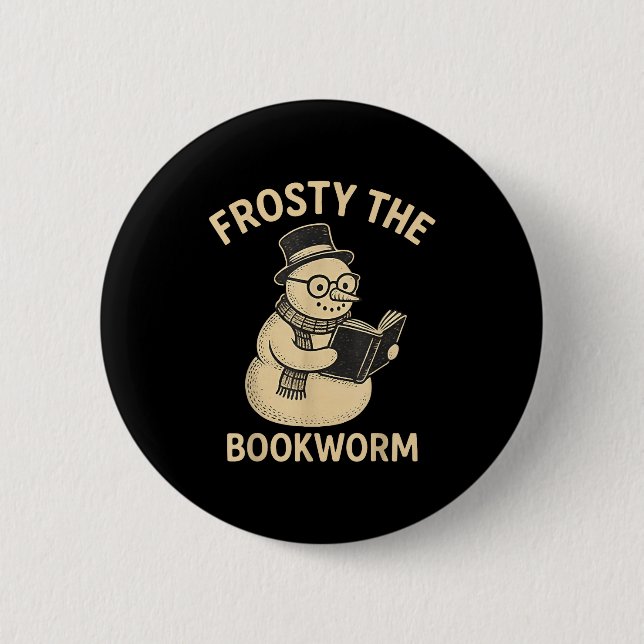 Frosty The Bookworm Snowman Reading  Knapp (Framsida)