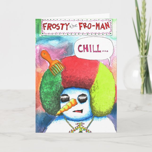 Frosty the Fro-Man Helgkort (Framsida)