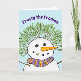 Frosty the Froman Funny-julen Helgkort