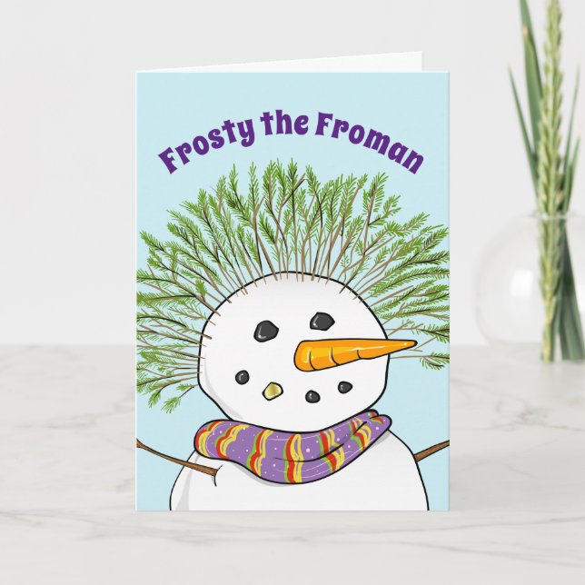 Frosty the Froman Funny-julen Helgkort (Framsida)