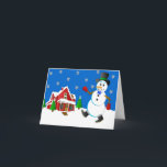 Frosty the Snowman av Joel Anderson Kort<br><div class="desc">“Frosty the Snowman” är ett grafiskt handritat konstverk av Joel Anderson.</div>