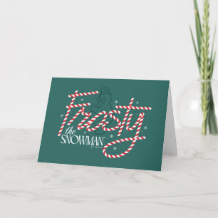 Frosty the Snowman Candy Cane-logotyp Helgkort