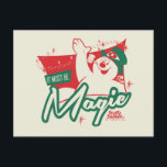 Frosty the Snowman - Det måste vara magi Helg Vykort<br><div class="desc">Frosty the Snowman | Kolla in denna festliga grafik med Frosty och frasen "Det måste vara magi"!</div>