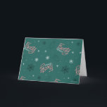 Frosty the Snowman Grön Snöflinga Mönster Helgkort<br><div class="desc">Värm dig denna högtid med Frosty the Snowman i detta festliga gröna snöflinga mönster, med Frosty som vinkar bland fallande snö och hans godisremsa-logotyp! Skaffa denna design på anpassat presentpapper, en mysig fleecefilt eller partitillbehör! Handla denna design på många fler anpassade Zazzle-produkter!</div>