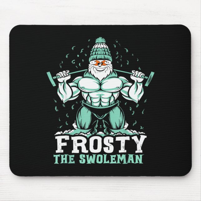 Frosty The Swoleman Funny Buff Swole Snowman Gym M Musmatta (Framsidan)