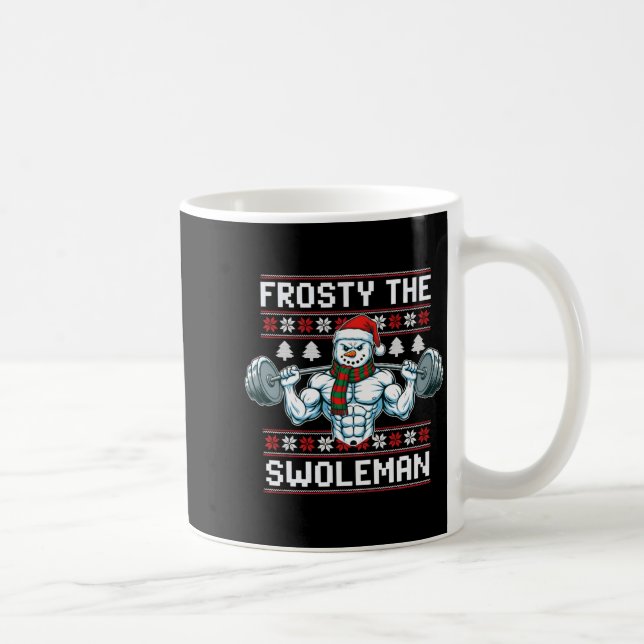 Frosty The Swoleman Ugly Funny Christmas Snowman W Kaffemugg (Höger)