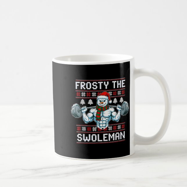 Frosty The Swoleman Ugly Funny Christmas Snowman W Kaffemugg (Höger)