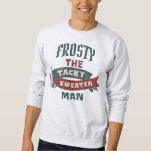 FROSTY THE TACKY SWEATER MAN CHRISTMAS SWEATER LÅNG ÄRMAD TRÖJA
