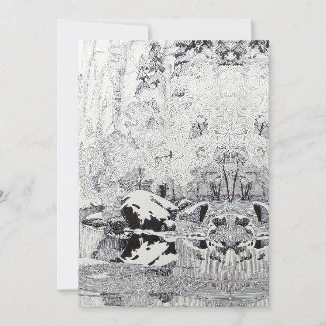 Frosty Träd i Väster Fork Julkort (Framsida)