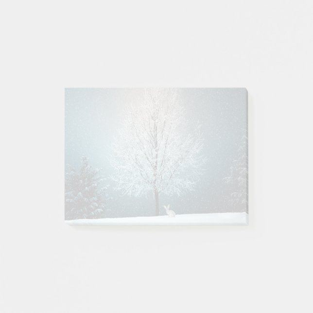 Frosty träd på kvällen post-it block (Framsida)