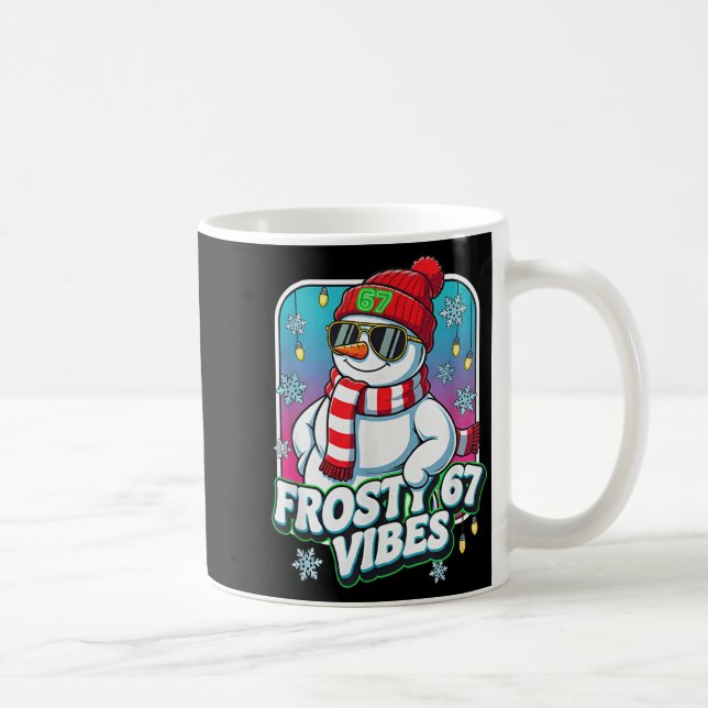Frosty Vibes 67 Snowman Christmas  Kaffemugg (Höger)