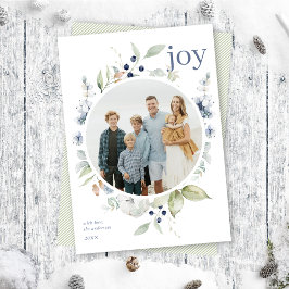 Frosty Watercolor Winter Foliage Wandeans Foto Julkort