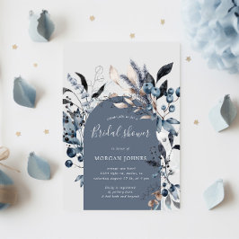 Frosty Winter Blommigt Arch Inbjudningskort för mö