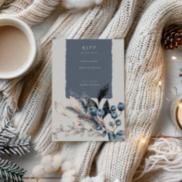 Frosty Winter Blommigt Lodrät OSA kort