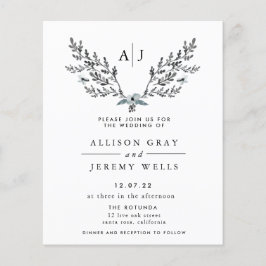 Frosty Winter bröllopsinbjudan | Budget Flygblad