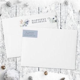 Frosty Winter Foliage Helgdag Wrap Wrap-etikett Etikettband