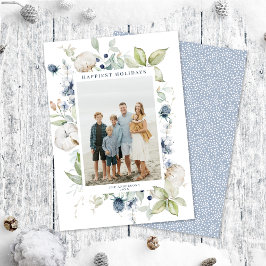 Frosty Winter Foliage Ram Helgdag Photo Card Julkort