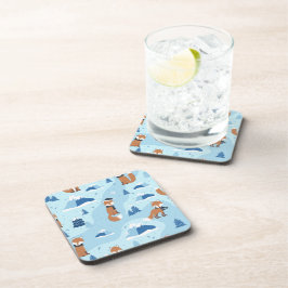 Frosty Winter Foxes Underlägg