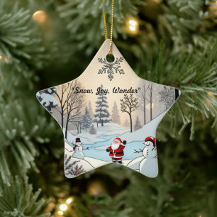 "Frosty Wonderland Magic" Julgransprydnad Keramik