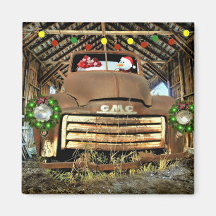 Frostys Vintage GMC-julen Lastbil Springa Magnet