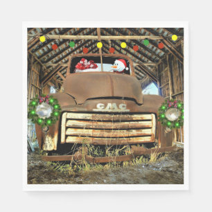 Frostys Vintage GMC-julen Lastbil Springa Pappersservett